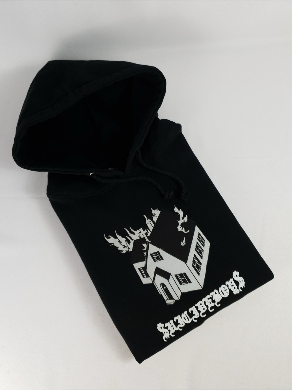 G59 Suicideboys Burning Church Clergy Graphic Black Hoodie Mens Size Large RARE